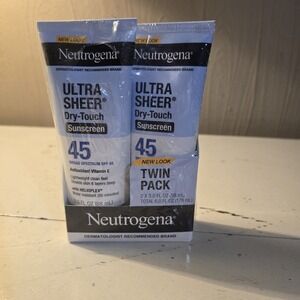 2 Pk Ultra Sheer DryTouch Sunscreen for Face & Body SPF 45 Broad Spectrum UVA